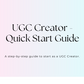 Free UGC Creator Starter Guide